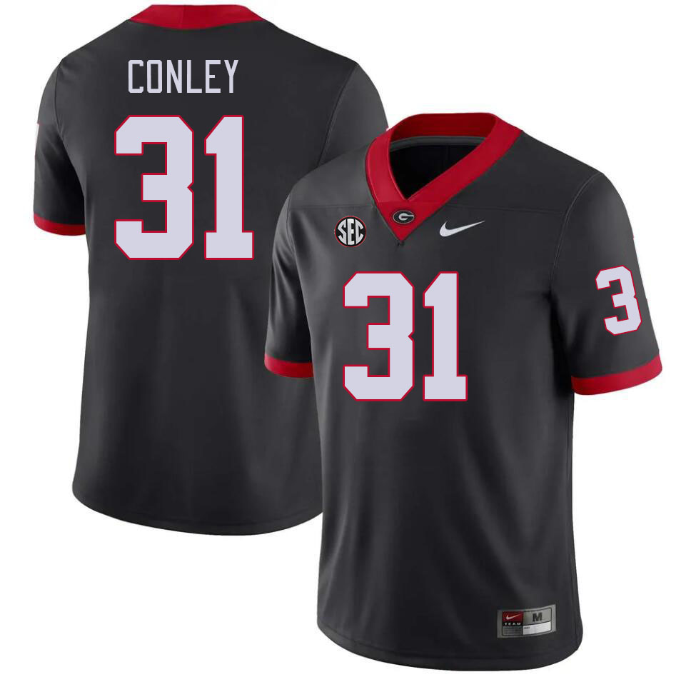 #31 Chris Conley Georgia Bulldogs Jerseys Football Stitched-Black